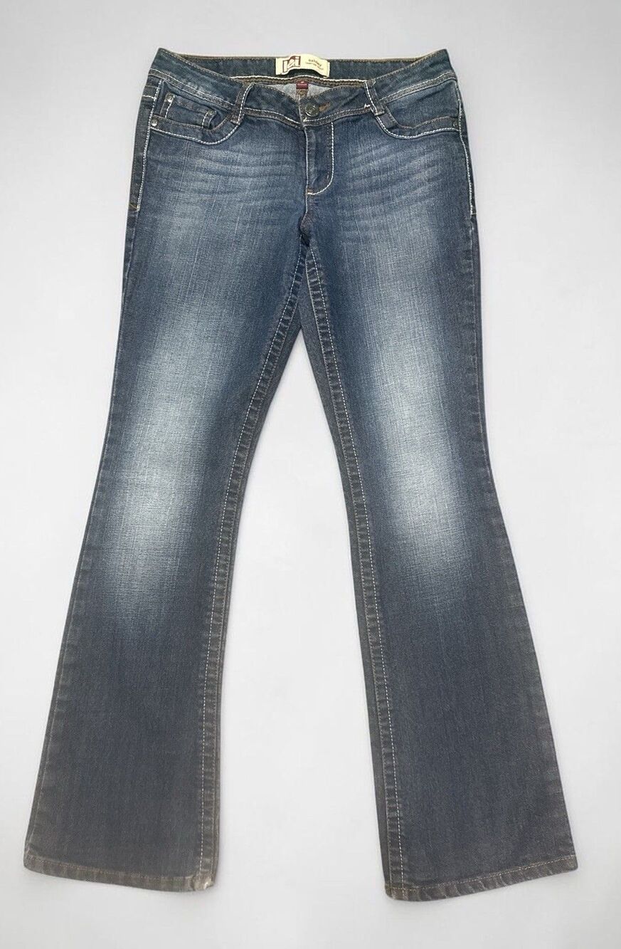 Lei Jeans Womens 9 Regular Ashley Low Rise Boot 30x30 Medium Wash Stretch